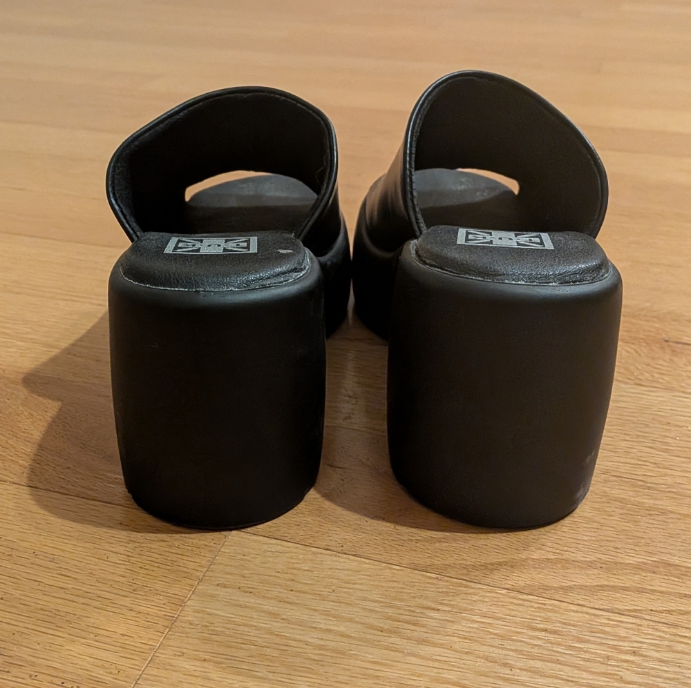 Black Platform Mules - image 3